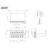 Gotoh GE101T Tremolo Systeem met Verchroomde Afwerking
