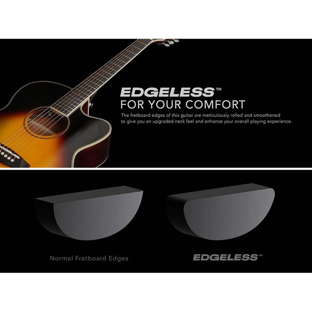Sire Guitars A3GSNT akoestische grand auditorium gitaar met SIB electronica en cutaway, naturel