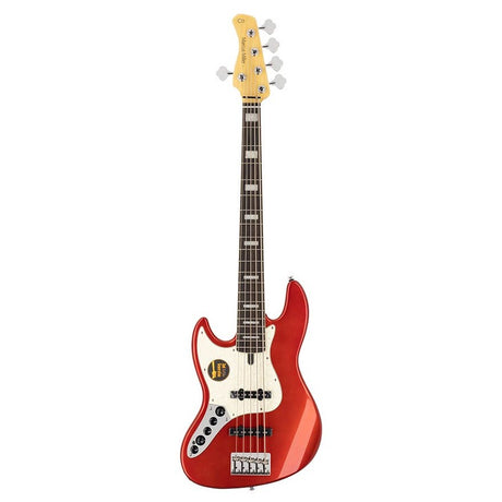 Sire V7+ A5L/BMR Marcus Miller 2nd Gen 5-snarige linkshandige basgitaar Bright Metallic Red