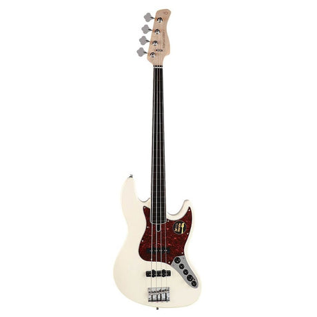 Sire V7+ A4F/AWH Marcus Miller 2nd Gen fretless 4-snarige basgitaar Antique White