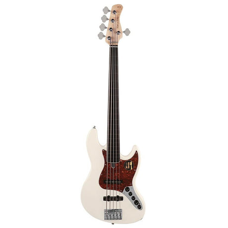 Sire V7+ A5F/AWH Marcus Miller 2nd Gen fretless 5-snarige basgitaar Antique White