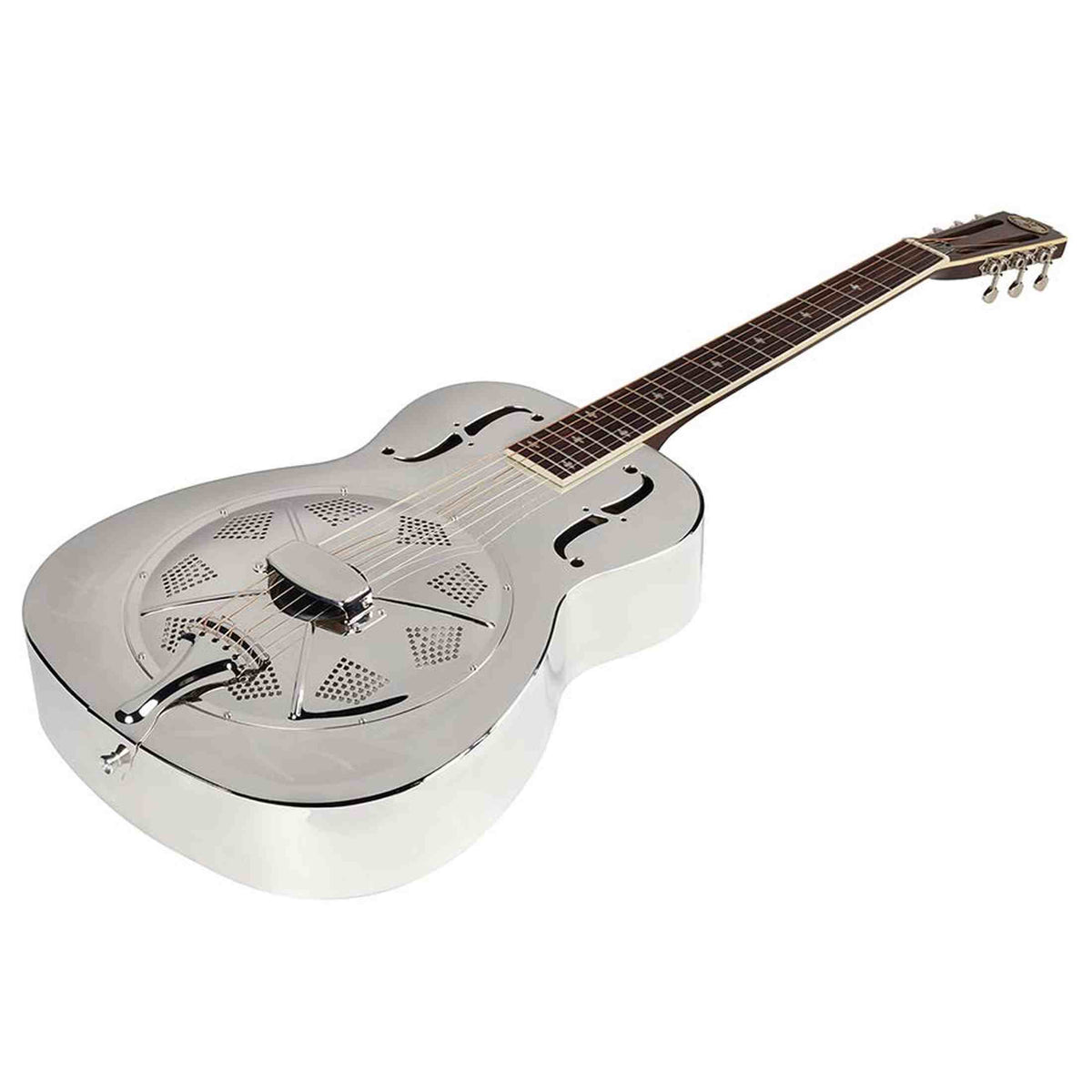 Royall WE14/NI West End Resonator 14-Fret – Bell Brass, Etched Nickel, Biscuit Cone, Softcase