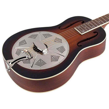 Royall HB12/SB Hobo Resonator 12-Fret – Mahonie, Sunburst, Biscuit Cone, Softcase
