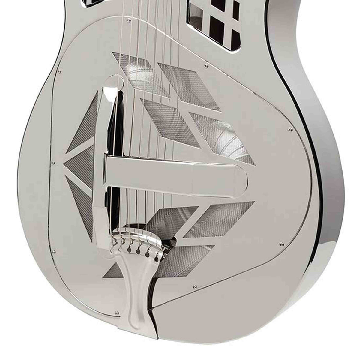 Royall TMP12/NI Tampa Tricone Resonator 12-Fret – Bell Brass, Nickel Finish, Tricone, Softcase