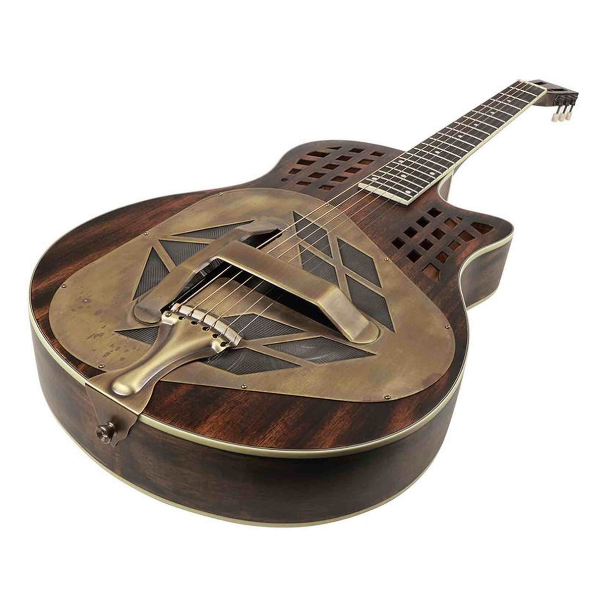 Royall CH12/BRS Chess Cutaway Tricone Resonator 12-Fret – Okoumé, Brown Satin, Tricone, Softcase