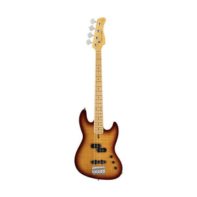 Sire U5 A4/TS Marcus Miller short scale basgitaar 4 snarig passief elzen gevlamd esdoorn tobacco sunburst
