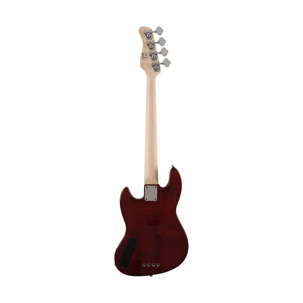 Sire U5 A4/TS Marcus Miller short scale basgitaar 4 snarig passief elzen gevlamd esdoorn tobacco sunburst