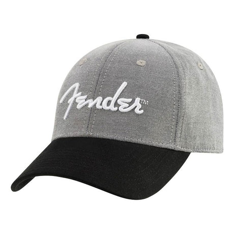 Fender 9190121000 Hipster Dad Hat – Grijs/Zwart, One Size