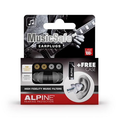 Alpine ALP-MS MusicSafe Oordoppen – High-Fidelity Gehoorbescherming voor Muzikanten, Transparant