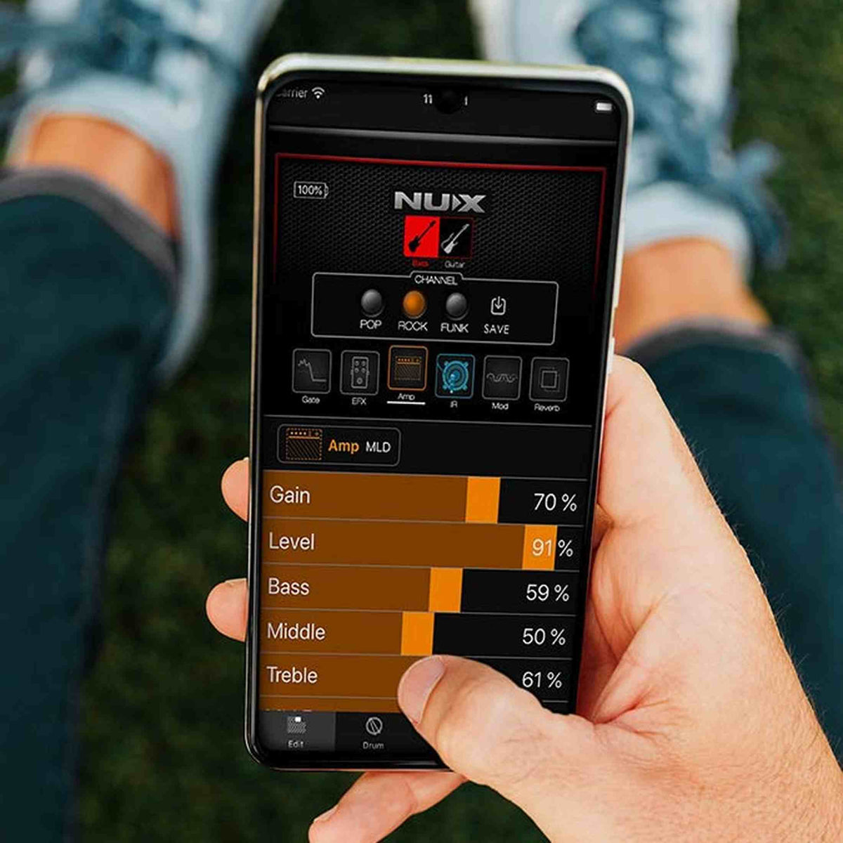 NUX MPLUG Mighty Series hoofdtelefoonversterker met effecten, amp-modellen en Bluetooth