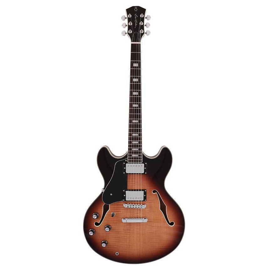 Sire Guitars H7L/VS Elektrische archtop gitaar linkshandig vintage sunburst