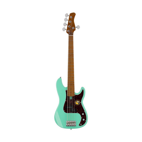 Sire P5 A5/MLG Marcus Miller basgitaar 5-snarige passieve P-stijl bas in Mild Green