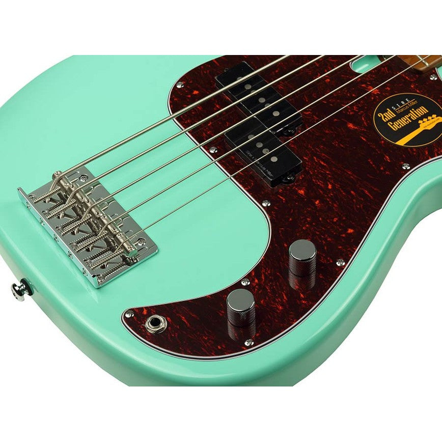 Sire P5 A5/MLG Marcus Miller basgitaar 5-snarige passieve P-stijl bas in Mild Green