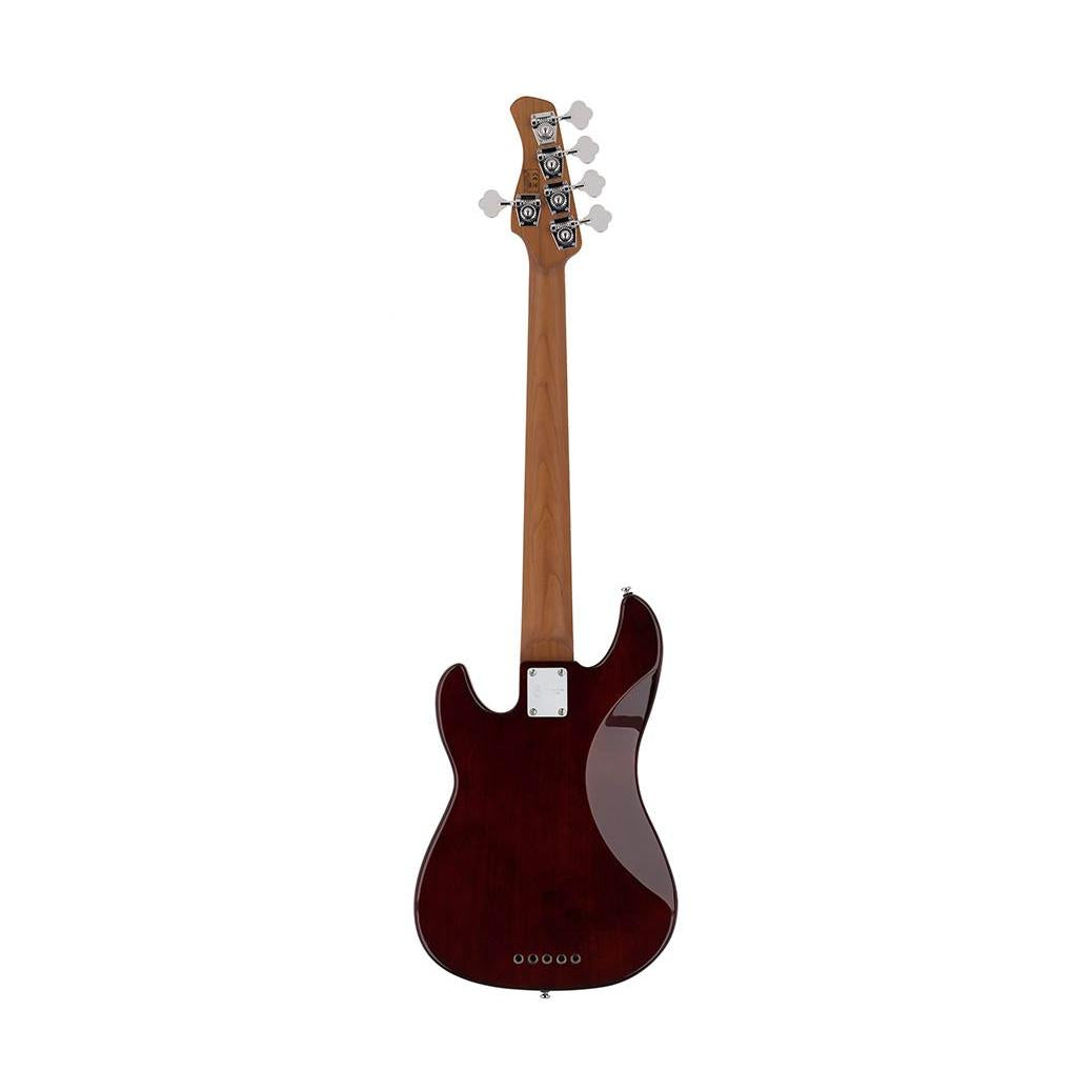 Sire P5 A5/TS Marcus Miller basgitaar 5-snarige passieve P-stijl bas in Tobacco Sunburst