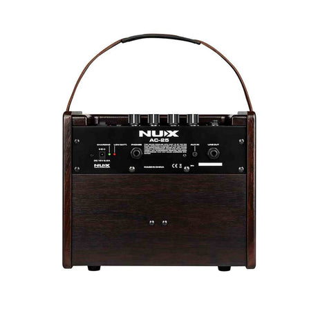NUX AC-25 akoestische gitaarversterker 25W 2 kanalen Bluetooth met accu