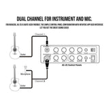 NUX AC-25 akoestische gitaarversterker 25W 2 kanalen Bluetooth met accu