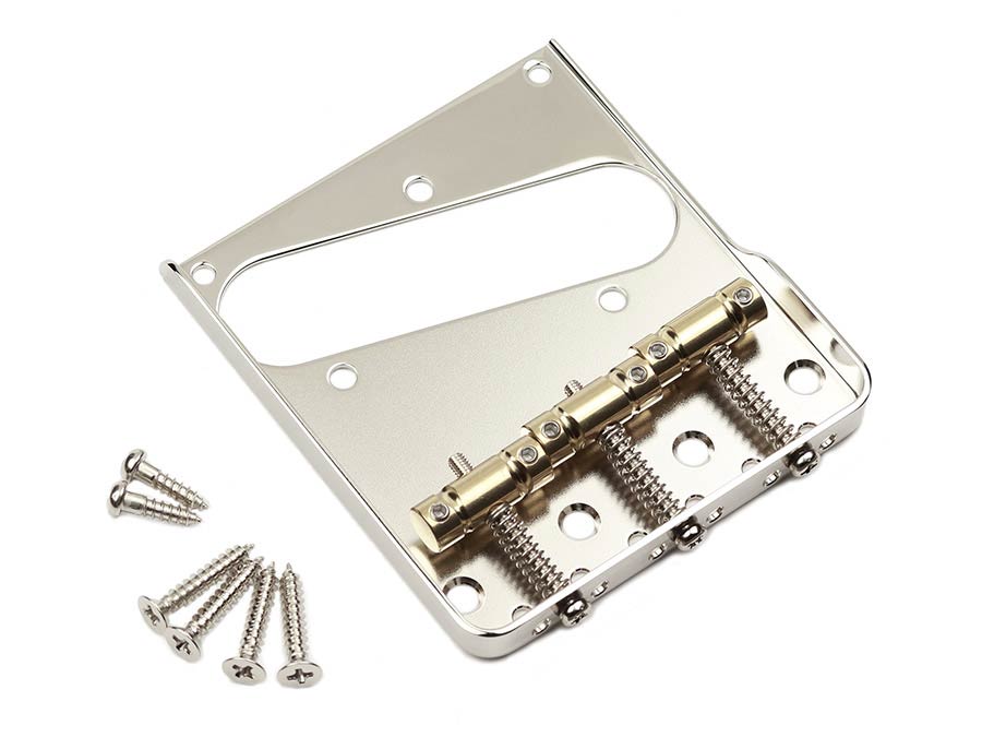 Hosco HK-24NS/BS Gitaarbrug by Gotoh – Messing In-Tune Saddles