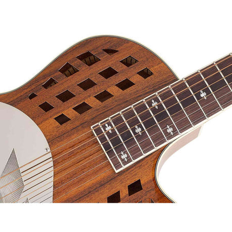 Royall KOA12US Tricone Resonator 12-Fret – Hawaïaans Koa, Cutaway, Undersaddle Pickup, Hardcase