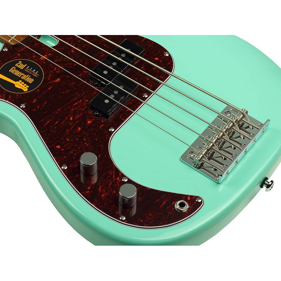 Sire P5 A5L/MLG Marcus Miller linkshandige basgitaar 5-snarig passief elzen mild green