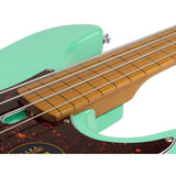 Sire P5 A4F/MLG Marcus Miller fretless basgitaar 4-snarig passief elzen mild green