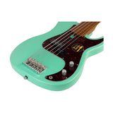 Sire P5 A5F/MLG Marcus Miller fretless basgitaar 5-snarig passief elzen mild green