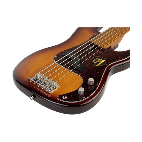 Sire P5 A5F/TS Marcus Miller fretless basgitaar 5-snarig passief elzen tobacco sunburst