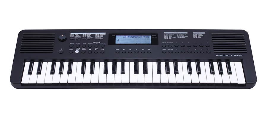 Medeli MK49/BK Nebula Series keyboard set, 49 aanslaggevoelige mini-toetsen, Auto Chord, 2 x 2,5 watt, inclusief standaard en kruk