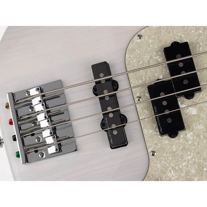Sire P8 S4/WB Marcus Miller 4-snarige actieve basgitaar White Blonde
