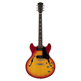 Sire Guitars H7V/CS Elektrische archtop gitaar met P90s cherry sunburst
