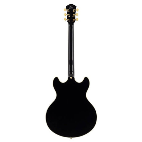Sire Guitars H7VL/BK Linkshandige elektrische archtop gitaar met P90s zwart