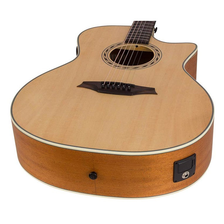 Bromo BAA2CE Appalachian Series auditorium naturel semi akoestische western gitaar