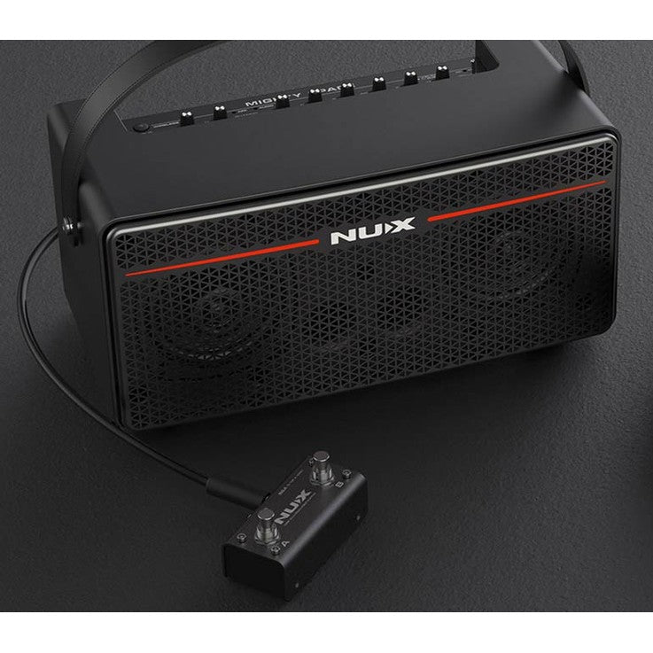 NUX MIGHTY-SPACE Draadloze Gitaarversterker – 30W, Modeling, FX, BT, Oplaadbaar + Voetschakelaar & Zender