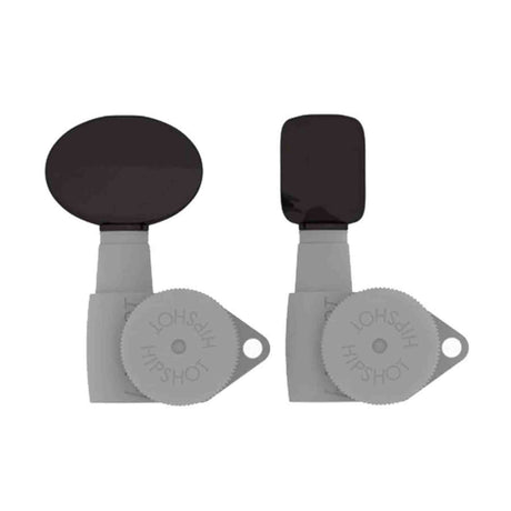 Hipshot HS6B1BBBB Big Butter Bean Stemknop voor Gitaarmechaniek Black, per stuk