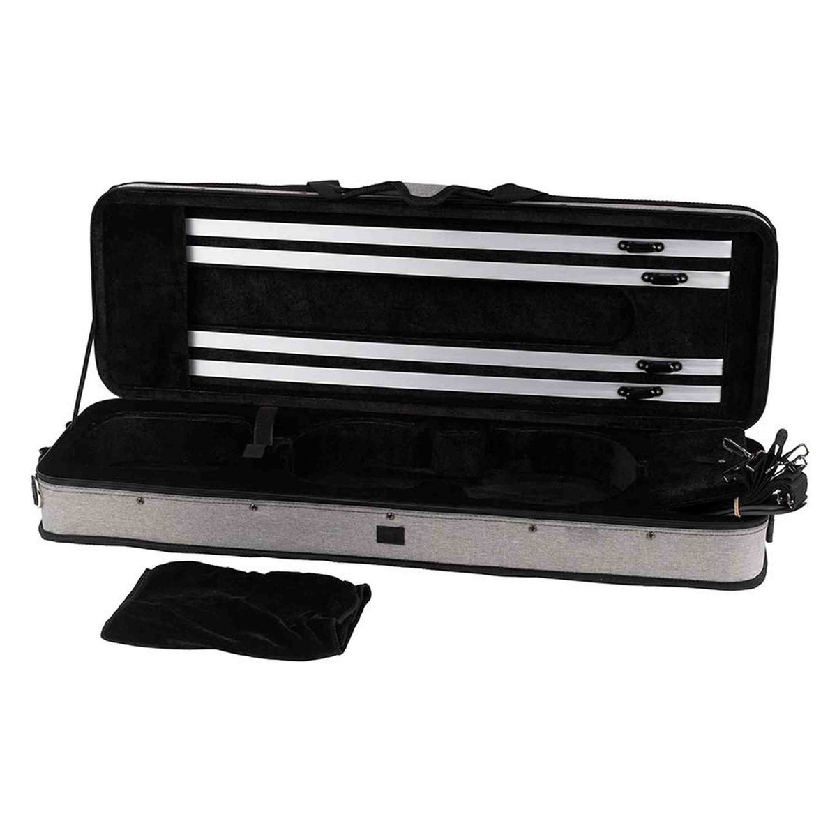 Leonardo OVC40GRBK Elementary Series vioolkoffer oblong 4/4 lichtgrijs