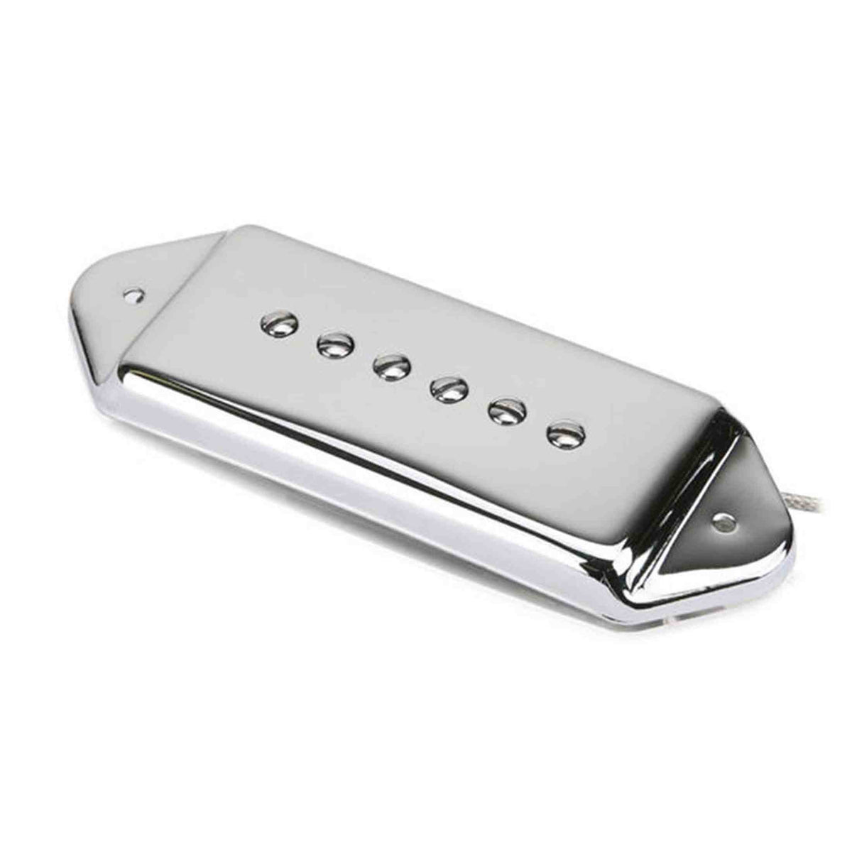 Roswell RP-P90DCRN P90 Single Coil Pickup For Arched Top Guitars - Alnico 5 staafmagneten, hals, chroom