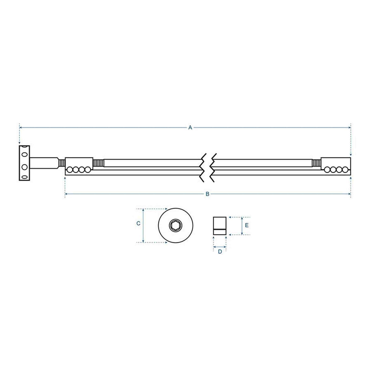 Boston TRD-460-W Double Action Truss Rod 460 mm Spoke Wheel voor Elektrische Gitaar