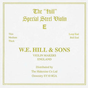 W.E. Hill & Sons H-4410MB violin string E-1 medium, ball end