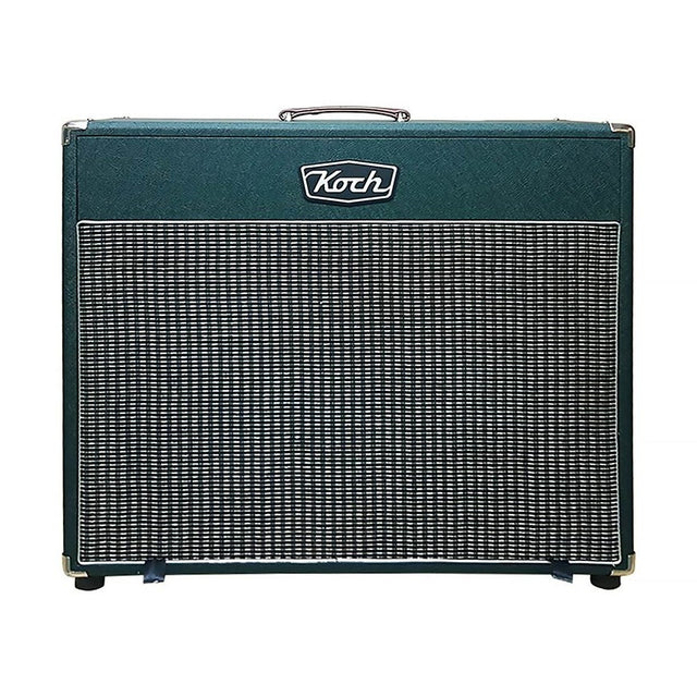 Koch KSC212OB/GS120 Speaker Cabinet – 2x12" 120W Open Back Gitaarcabinet in Groen met Zilveren Speakerdoek