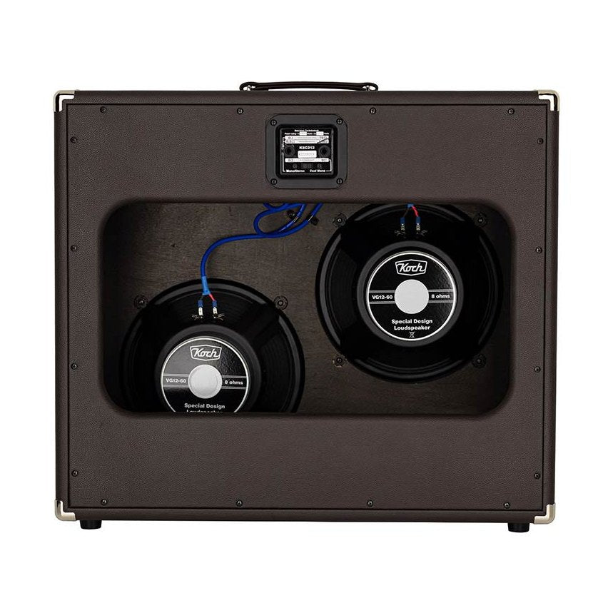 Koch KSC212OB/BR120 Speaker Cabinet – 2x12" 120W Open Back Gitaarcabinet in Bruin met Bruin Speakerdoek