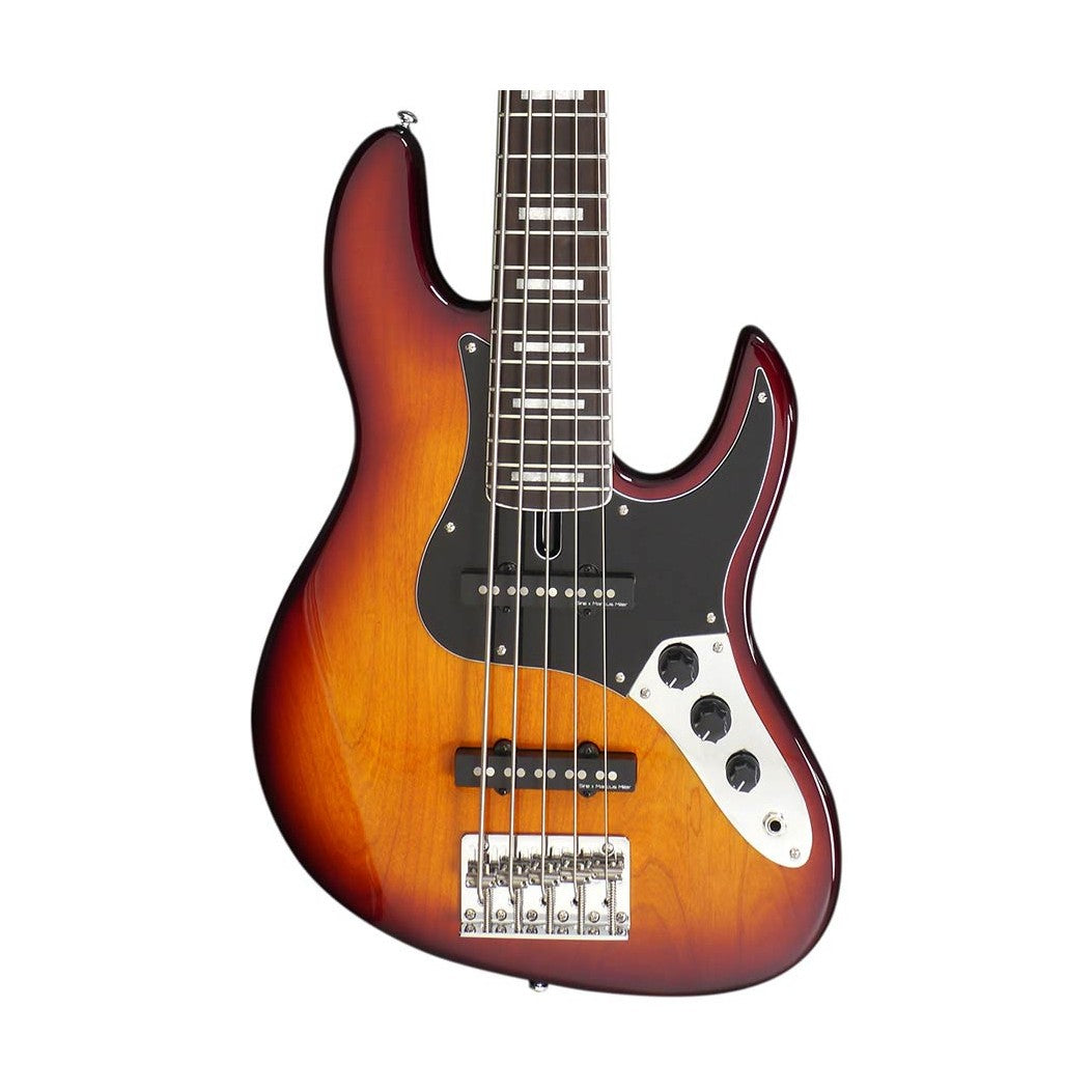 Sire V5.24 A5/TS Marcus Miller 24-fret Passieve 5-snarige Basgitaar Tobacco Sunburst