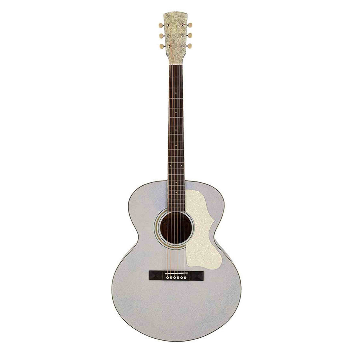 Richwood HSJ-55-GS Heritage Series Jumbo Jumbo Massief Bovenblad Akoestische Gitaar zilver metallic Hoogglans