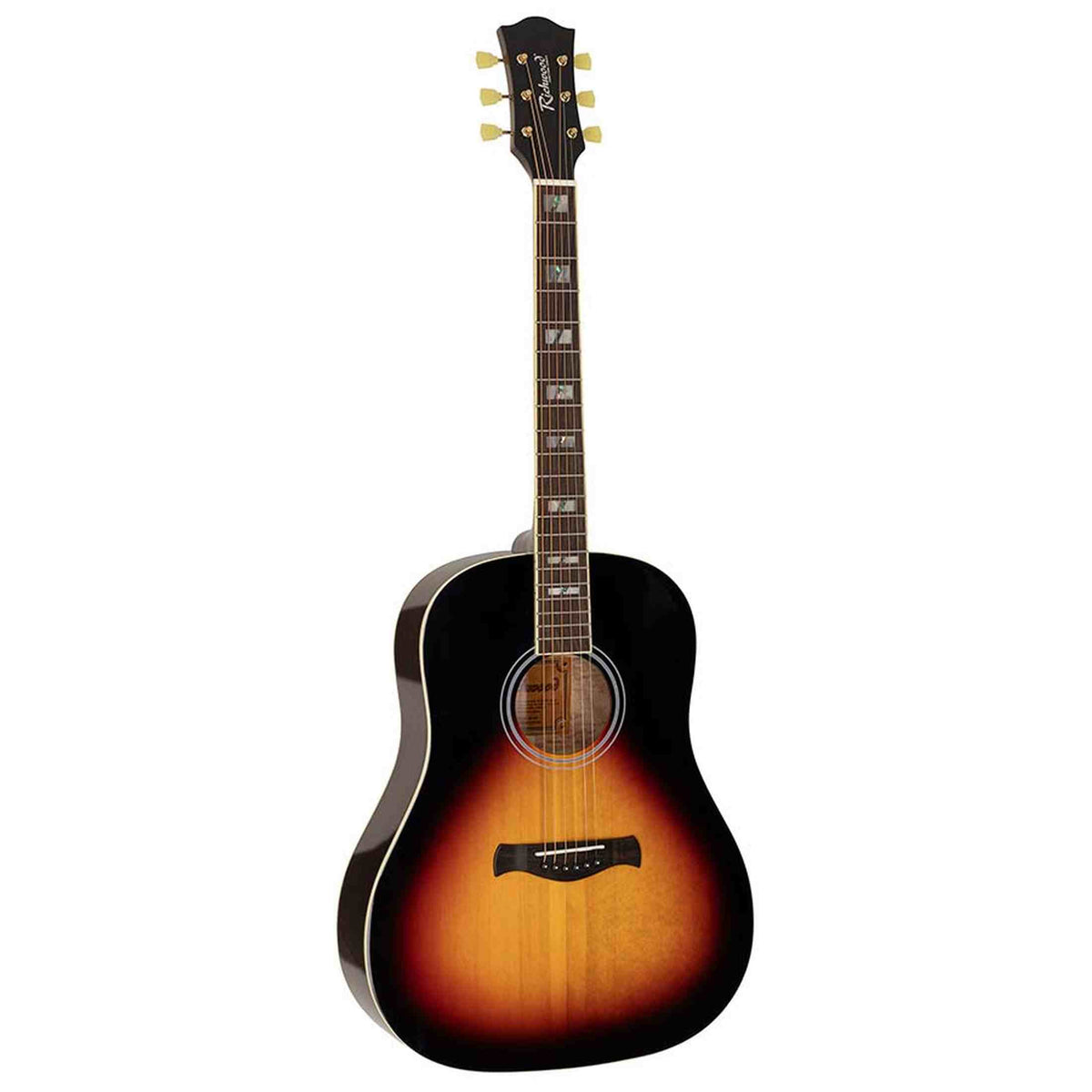 Richwood HSDS-42-SB Heritage Series Dreadnought massief sparren bovenblad sunburst