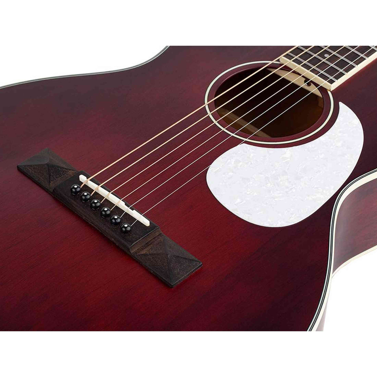Richwood HSP-35-MRD Heritage Series Parlor massief ceder bovenblad mat rood