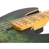 Sire V10 4/TGRS Marcus Miller 4-snarige actieve basgitaar Transparent Green Satin