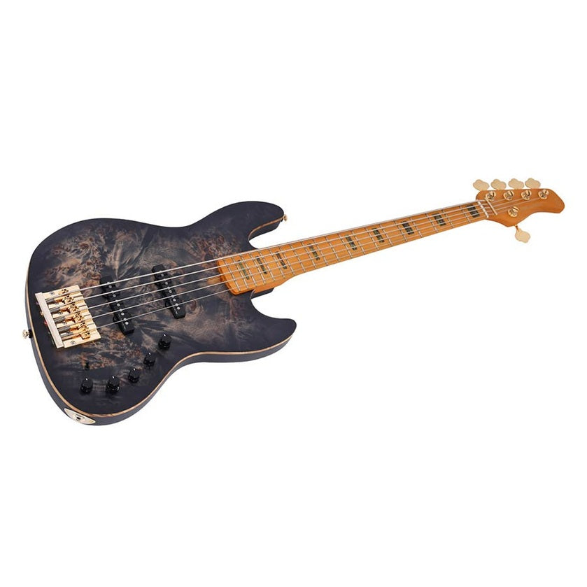 Sire V10 5/TBKS Marcus Miller 5-snarige actieve basgitaar Transparent Black Satin