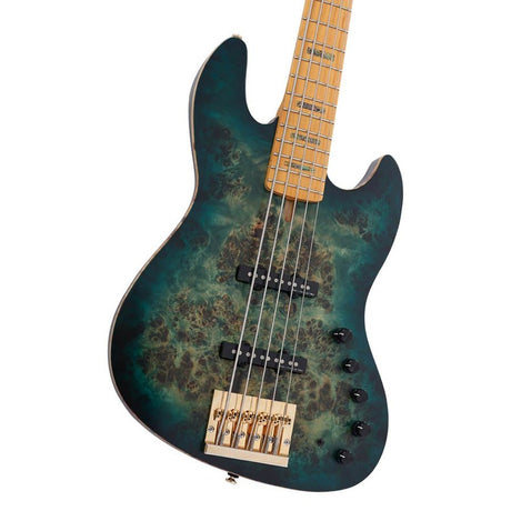 Sire V10 5/TGRS Marcus Miller 5-snarige actieve basgitaar Transparent Green Satin