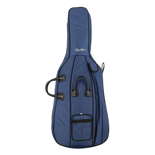 Boston CT-344 cello bag 4/4, blue, 23mm padded, resistant nylon cover, 2 straps, various pockets