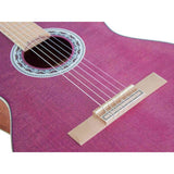 Valencia VC354HPP Klassieke Gitaar 4/4 – Sitka Spar & Mahonie, Paars, Inclusief Tas, Standaard en Stemapparaat