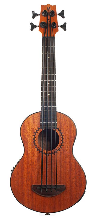 Mahalo MB1TBR Semi Akoestische Ukulele Bass Transparant Bruin