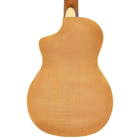 Royall BB14CSC/FL Bantam Blazer SC Resonator 14-Fret – Flamed Maple, Parlor, Lipstick PU, Softcase